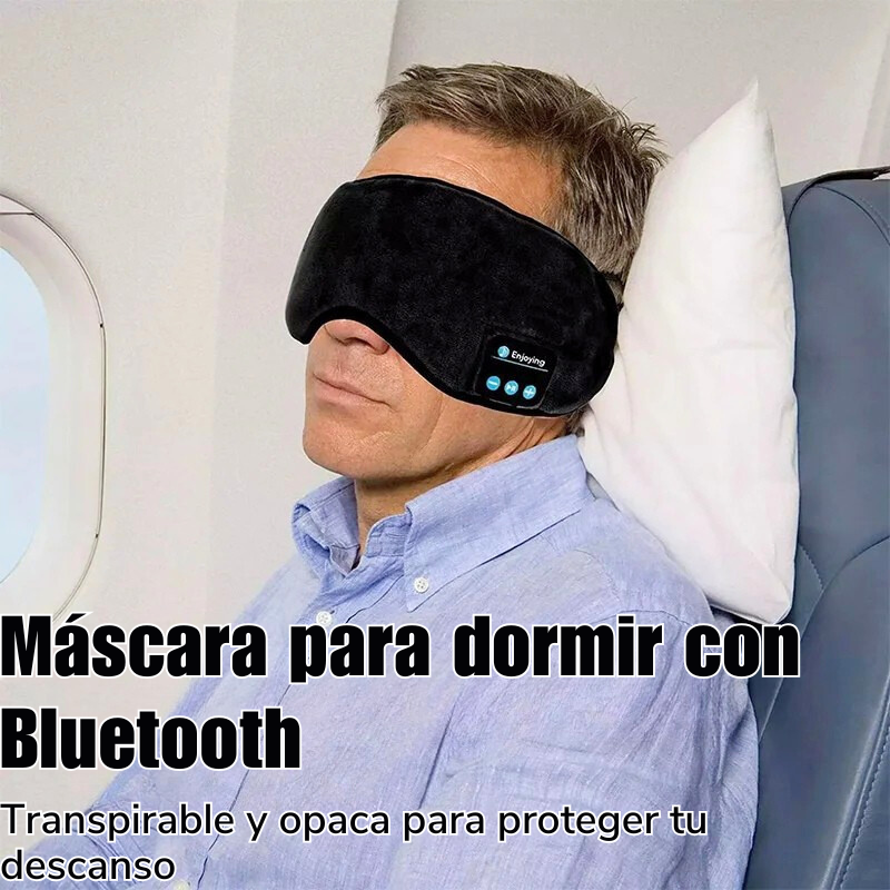 Máscara Bluetooth 3D – Para Dormir, Meditar y Relajarte en Cualquier Lugar