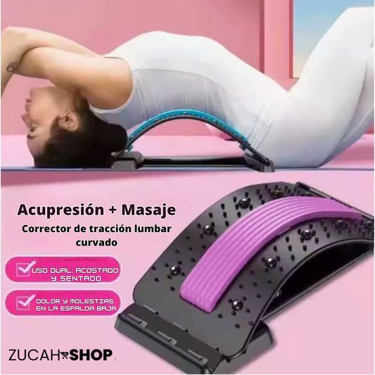 Estirador Lumbar Premium con Acupresión y Ajuste Postural de 3 Niveles