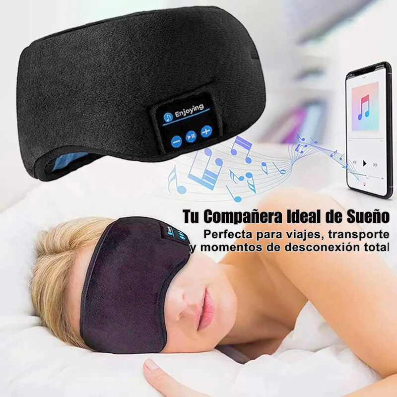 Máscara Bluetooth 3D – Para Dormir, Meditar y Relajarte en Cualquier Lugar